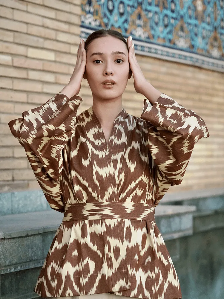 100% Cotton mini Kimono "Chocolate Soul"