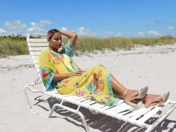 #600 Free spirit, flowing Duster, kimono, yellow duster