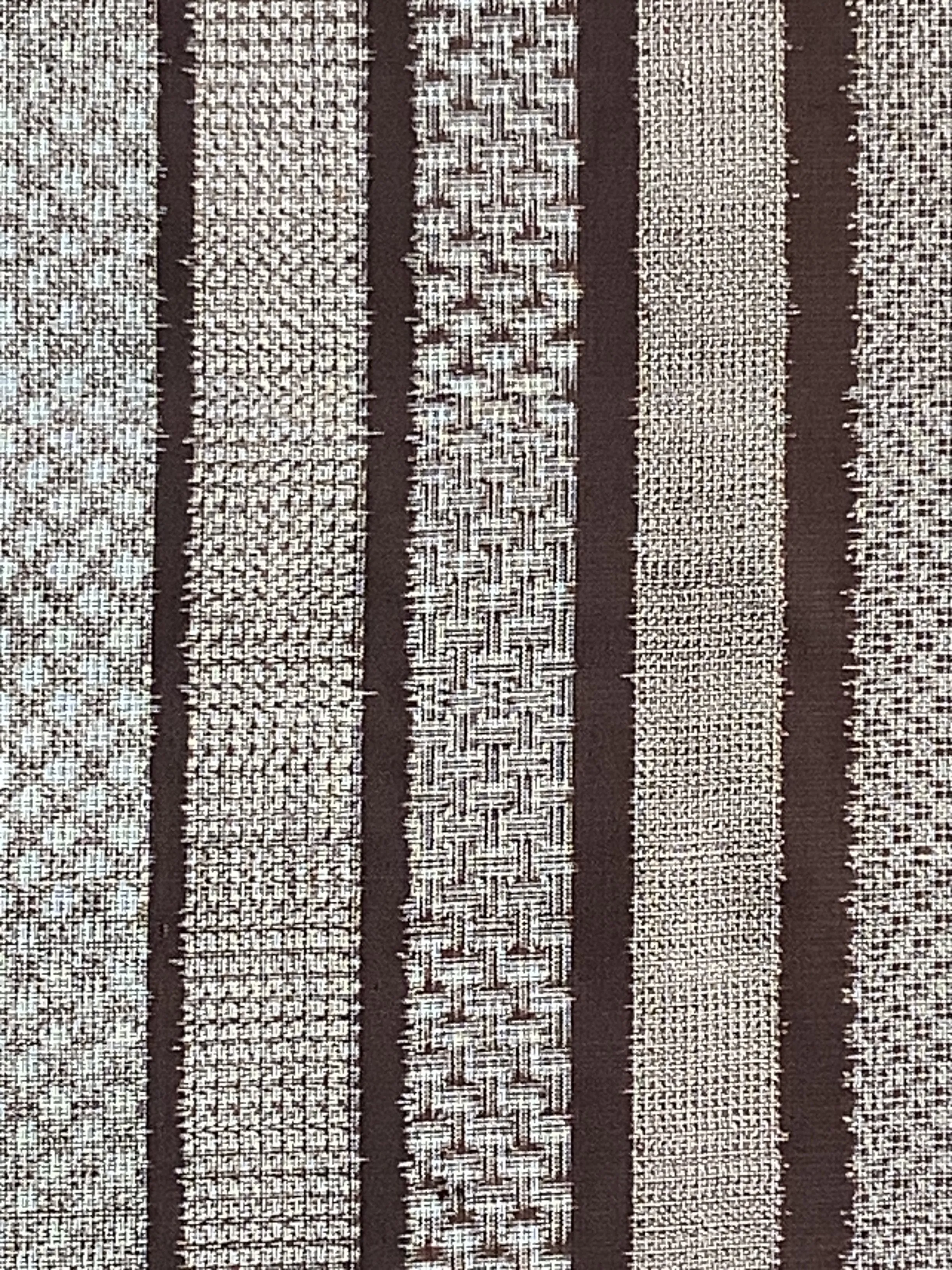 78151:1980s Mud-Dyed Japanese Silk Doro-Ohshima Tsumugi, 57in. AraiHari Stripes Bands