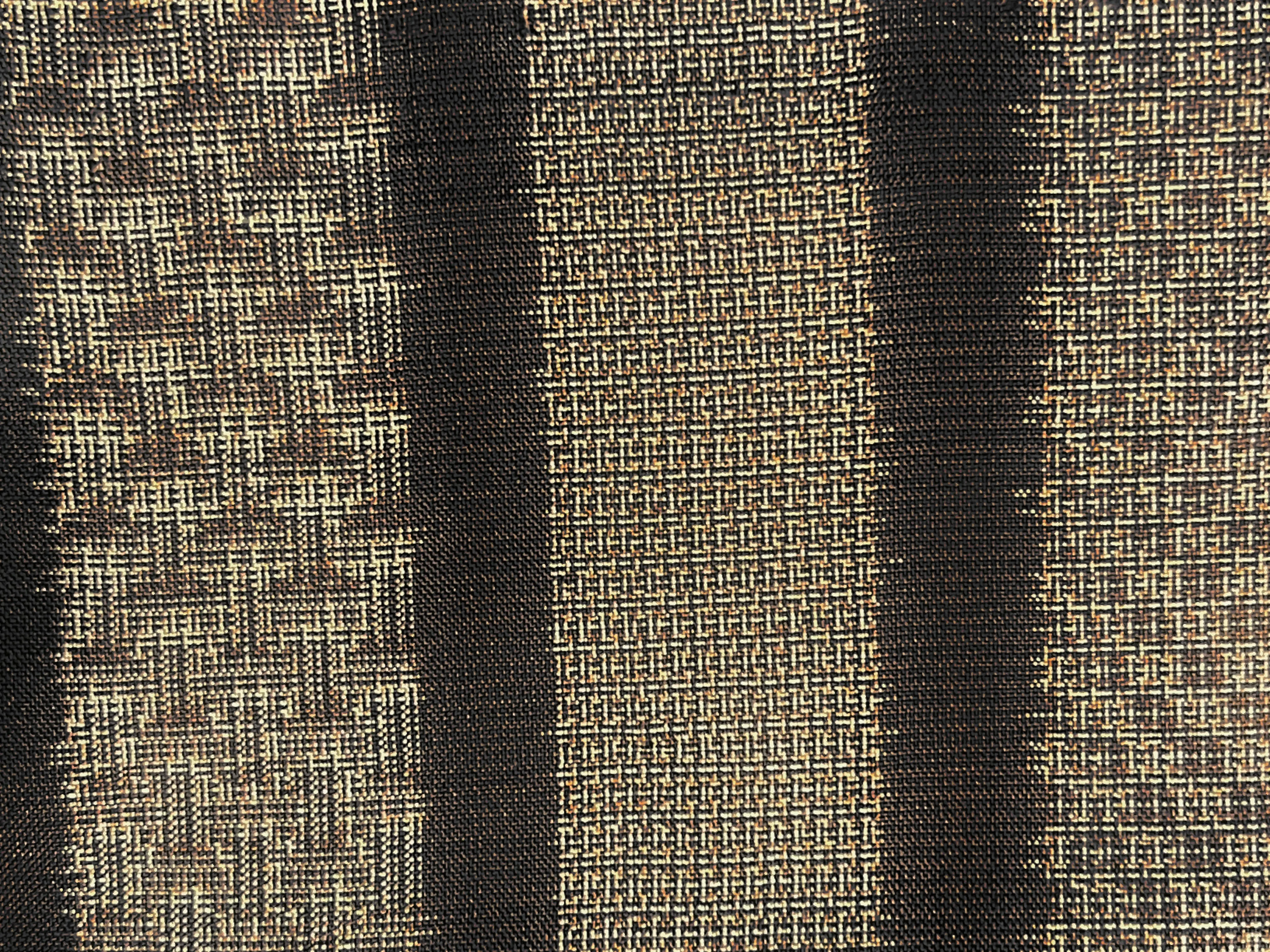78151:1980s Mud-Dyed Japanese Silk Doro-Ohshima Tsumugi, 57in. AraiHari Stripes Bands