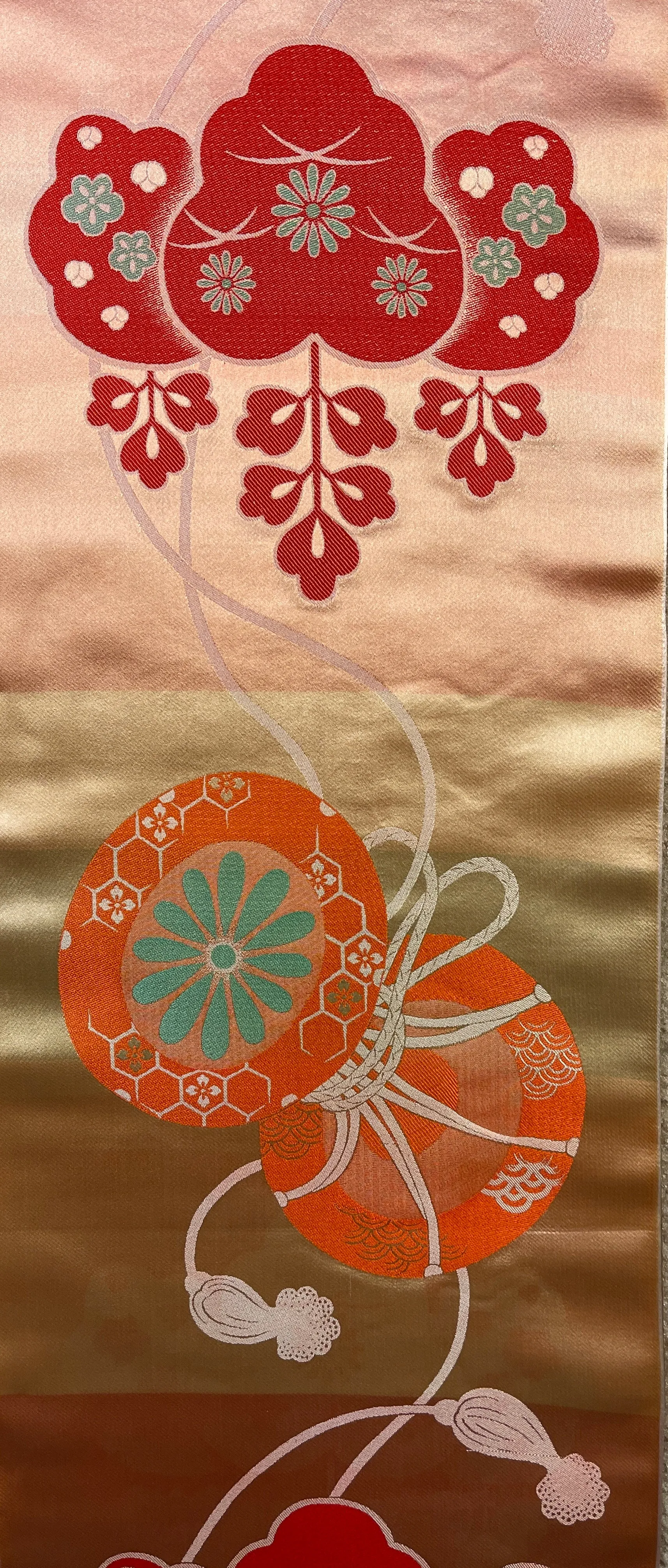7884: 1990s Japanese Vintage Kimono  Silk Fabric, Deadstock, 84 in.Pc Heavy