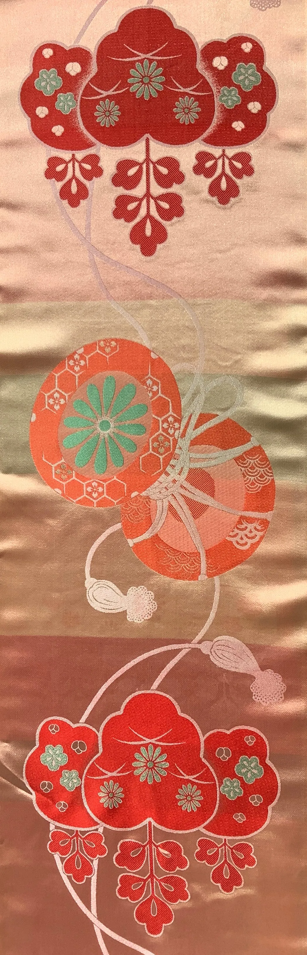 7884: 1990s Japanese Vintage Kimono  Silk Fabric, Deadstock, 84 in.Pc Heavy