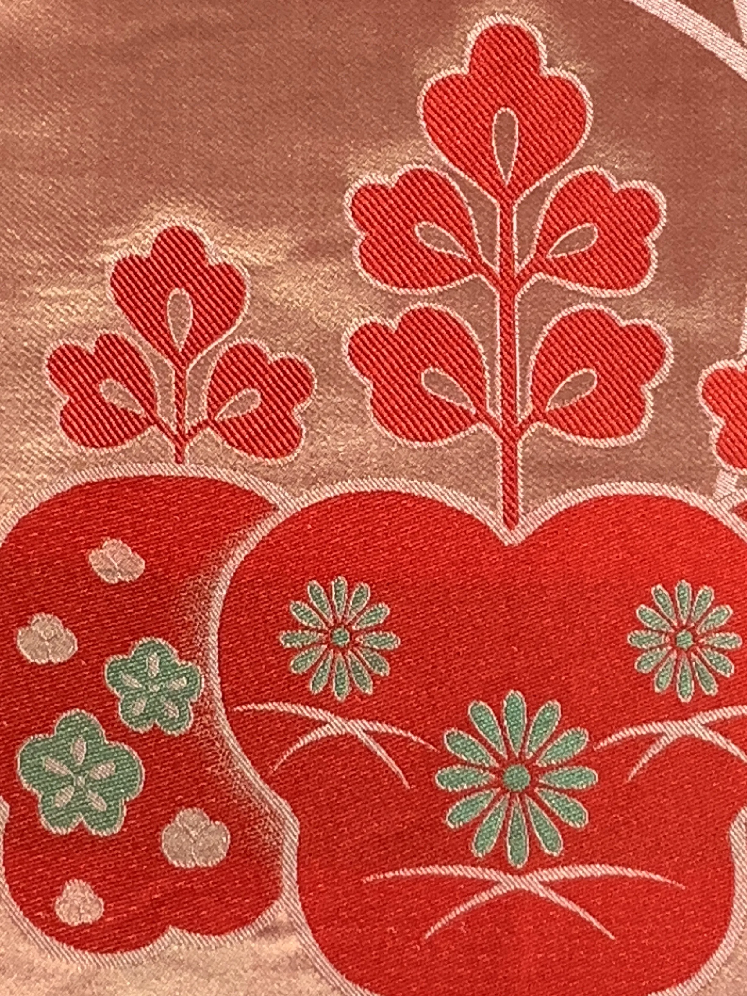 7884: 1990s Japanese Vintage Kimono  Silk Fabric, Deadstock, 84 in.Pc Heavy