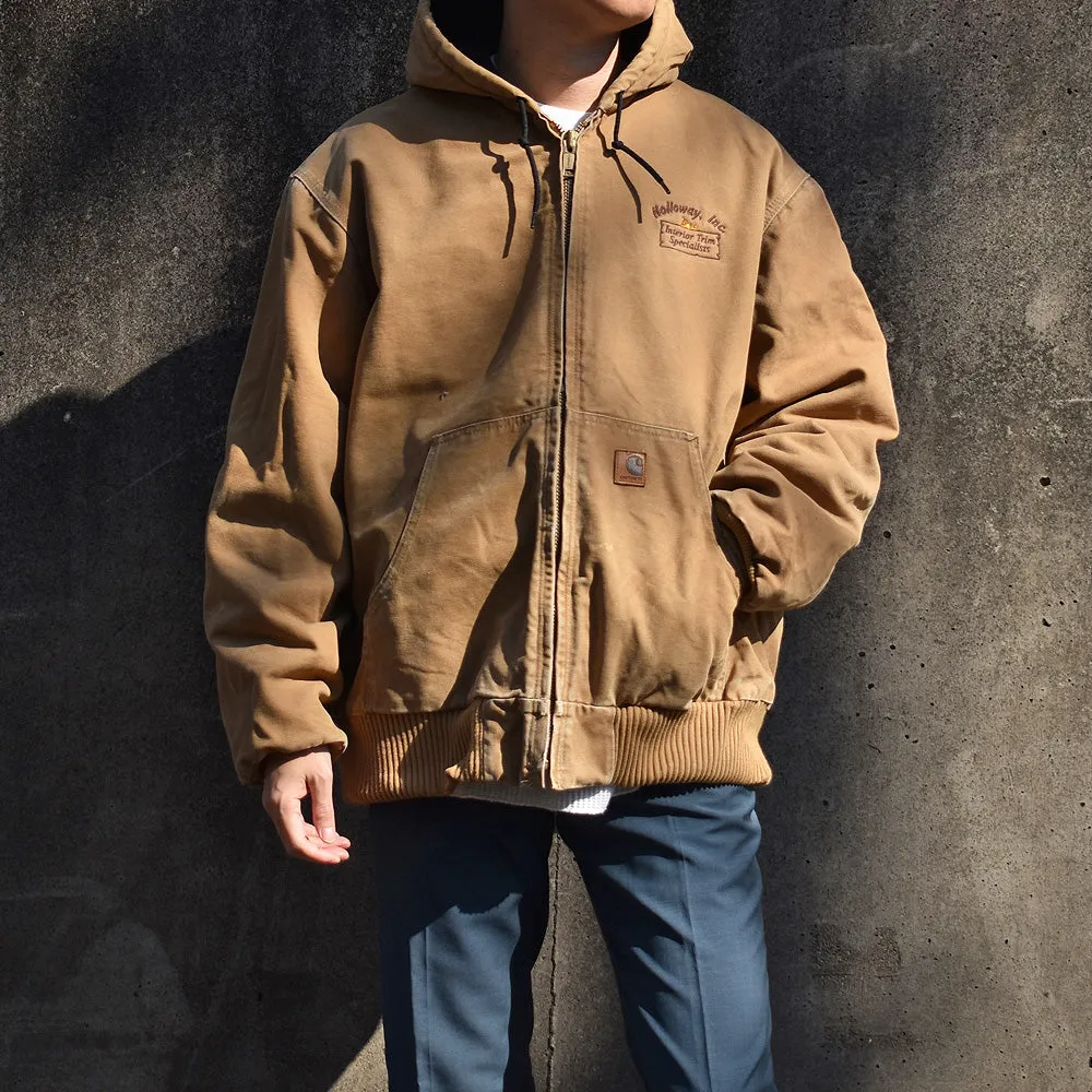 90's Carhartt 企業ロゴ刺繍入り アクティブパーカー 221029