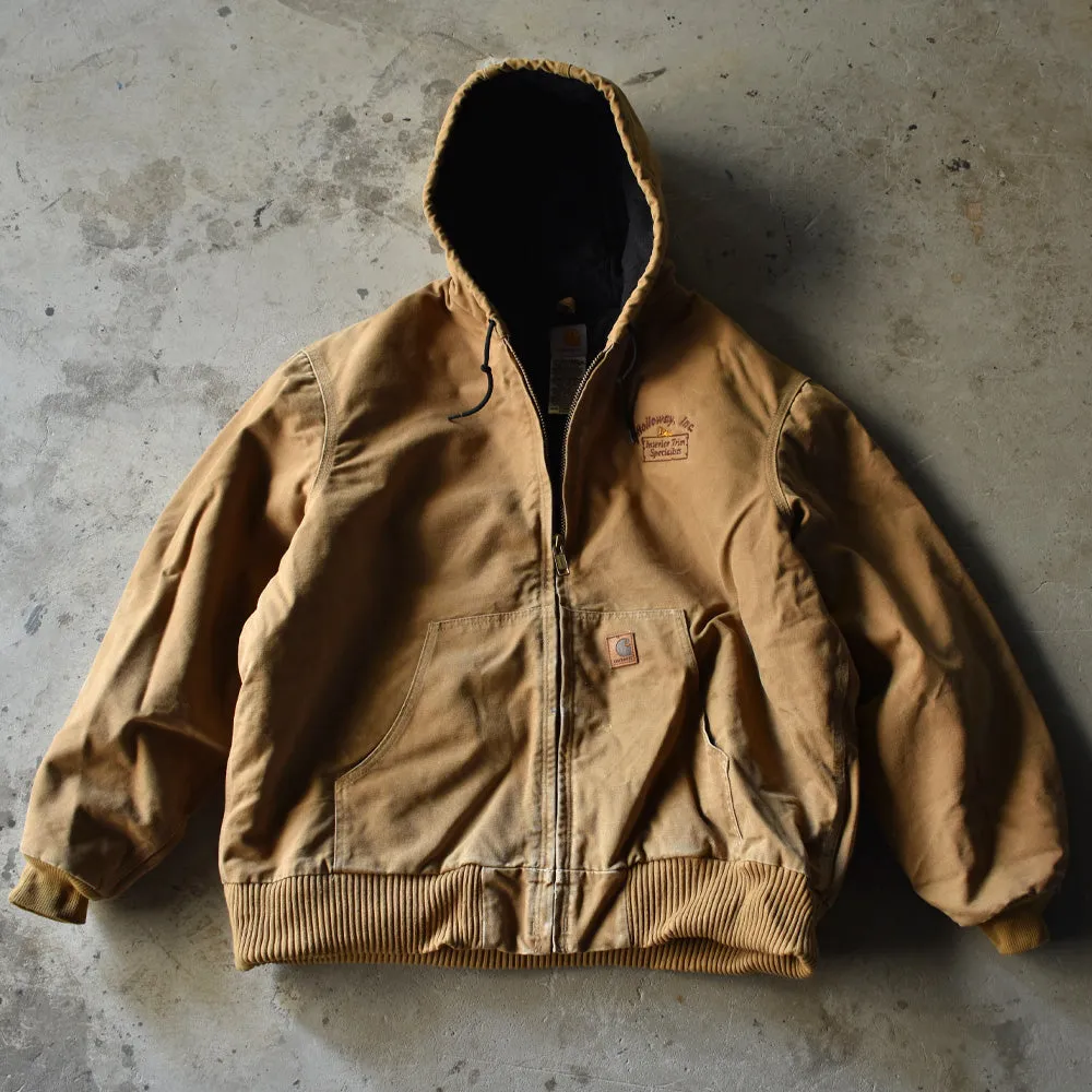 90's Carhartt 企業ロゴ刺繍入り アクティブパーカー 221029