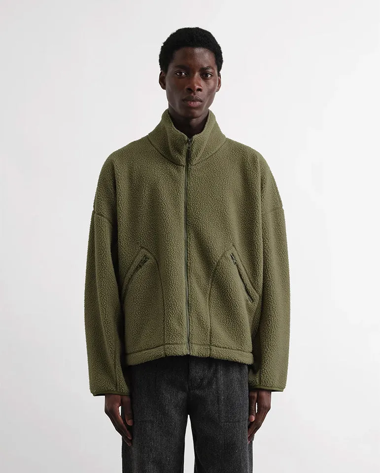 Aaron Zip Fleece OLIVE