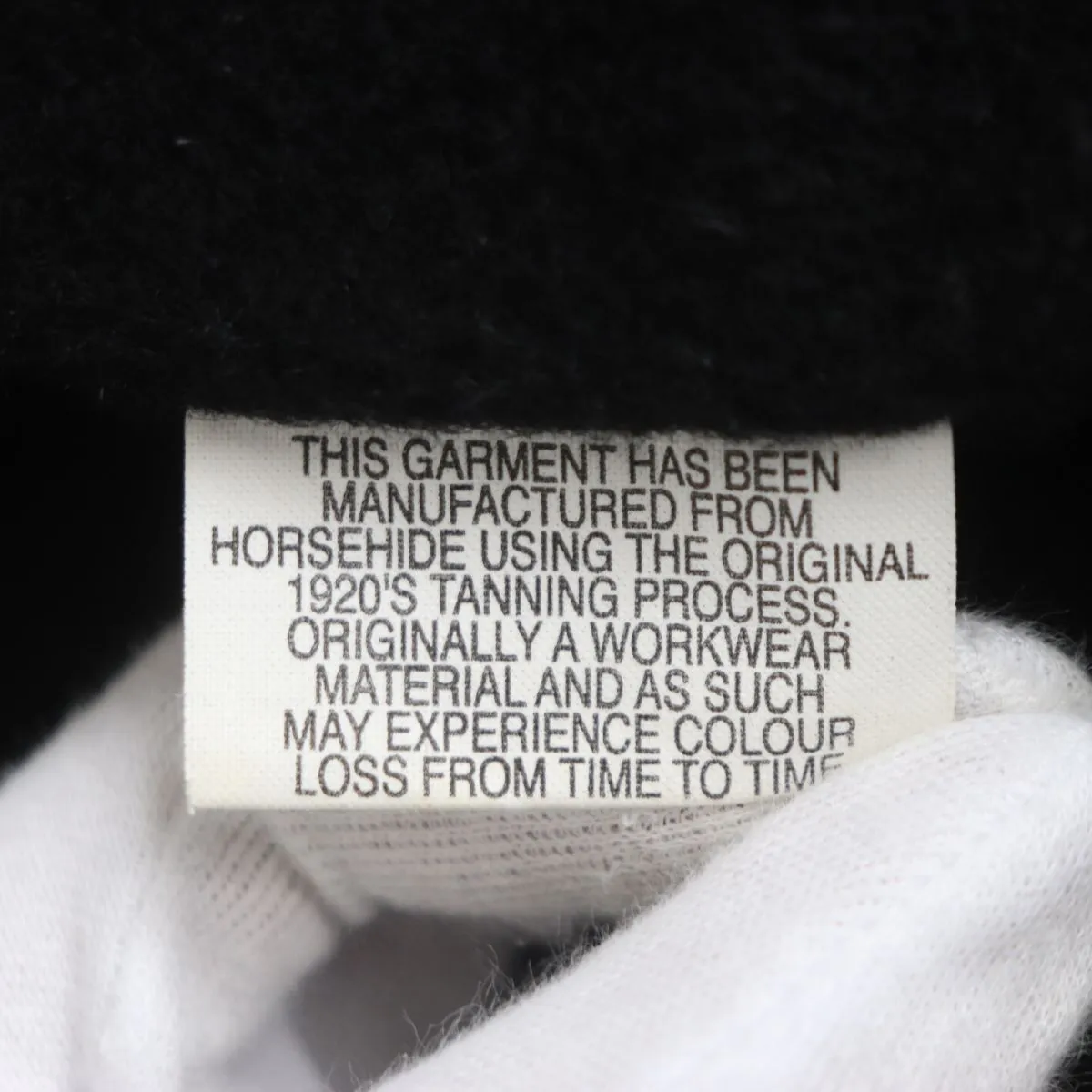 AERO LEATHER Grizzly Jacket Horsehide Alpaca Wool Black
