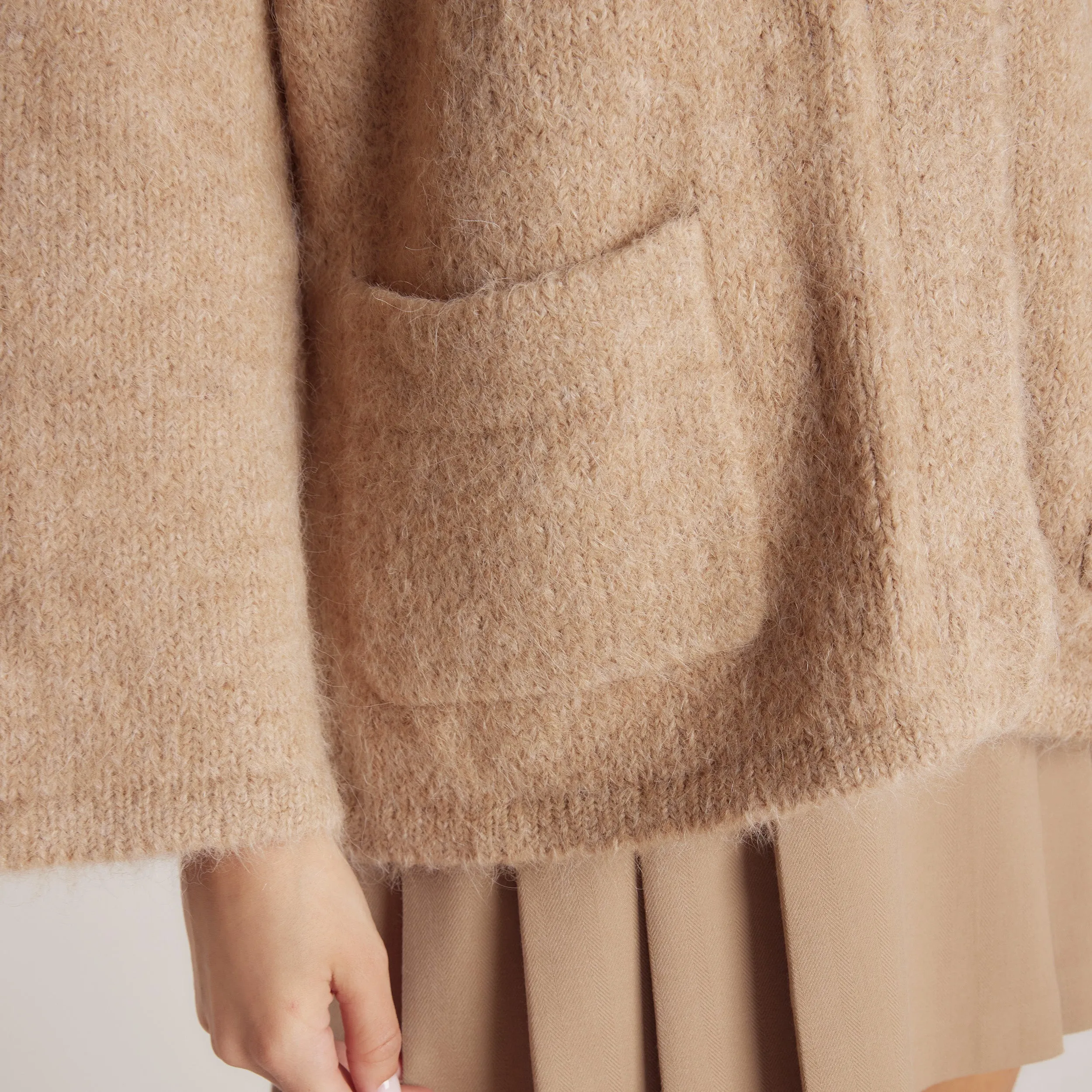 Alpaca Blend Jacket - Tan