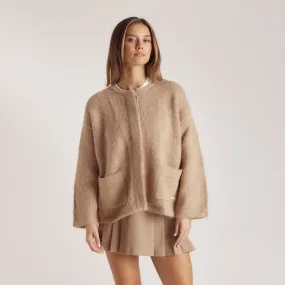 Alpaca Blend Jacket - Tan