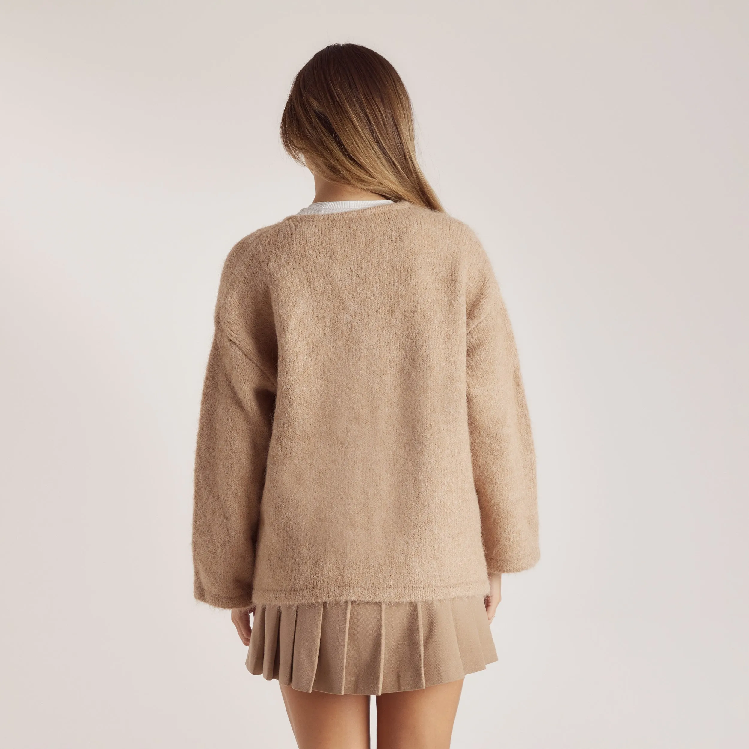 Alpaca Blend Jacket - Tan