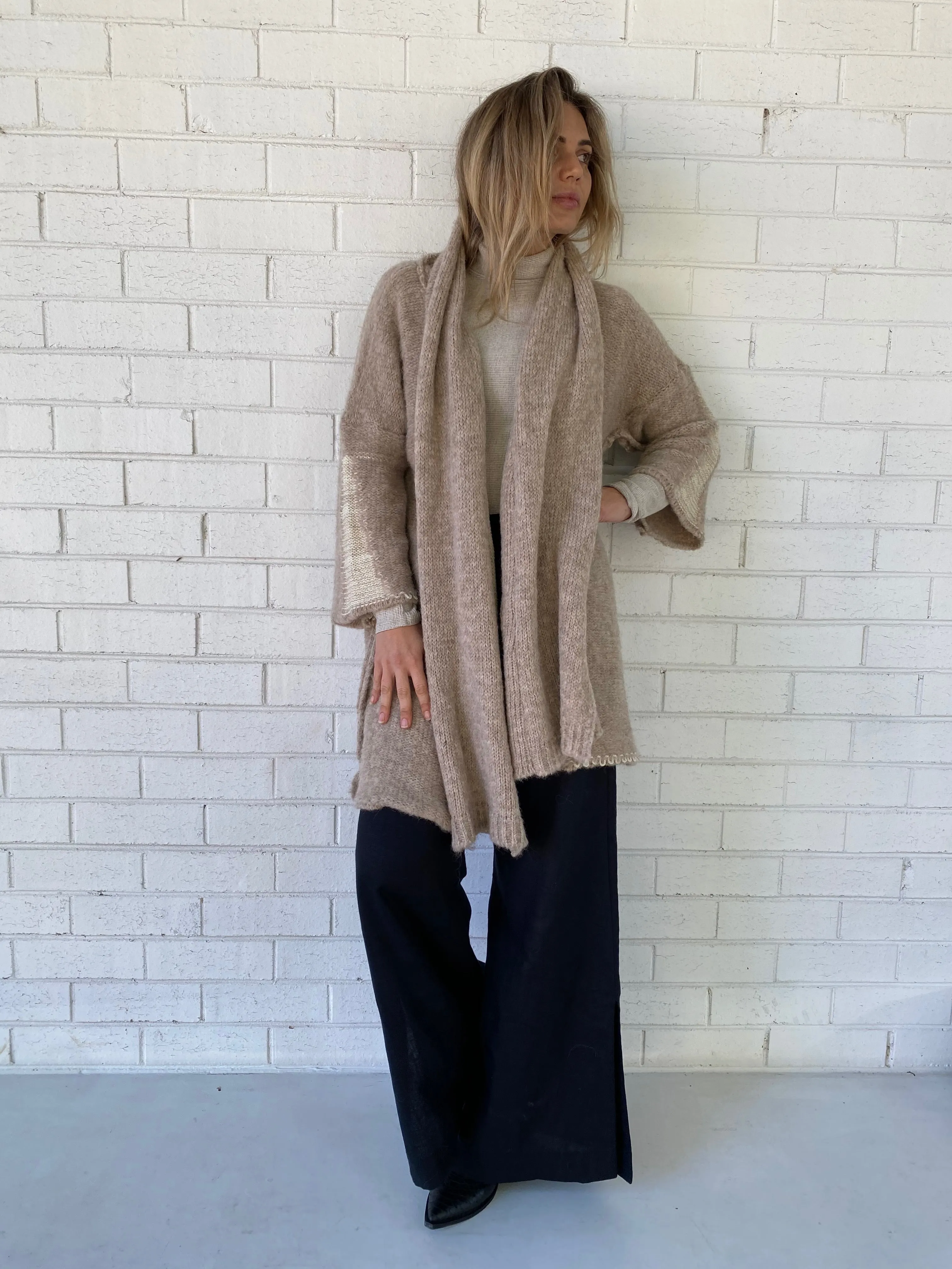 ALPACA KIMONO CARDIGAN OAT