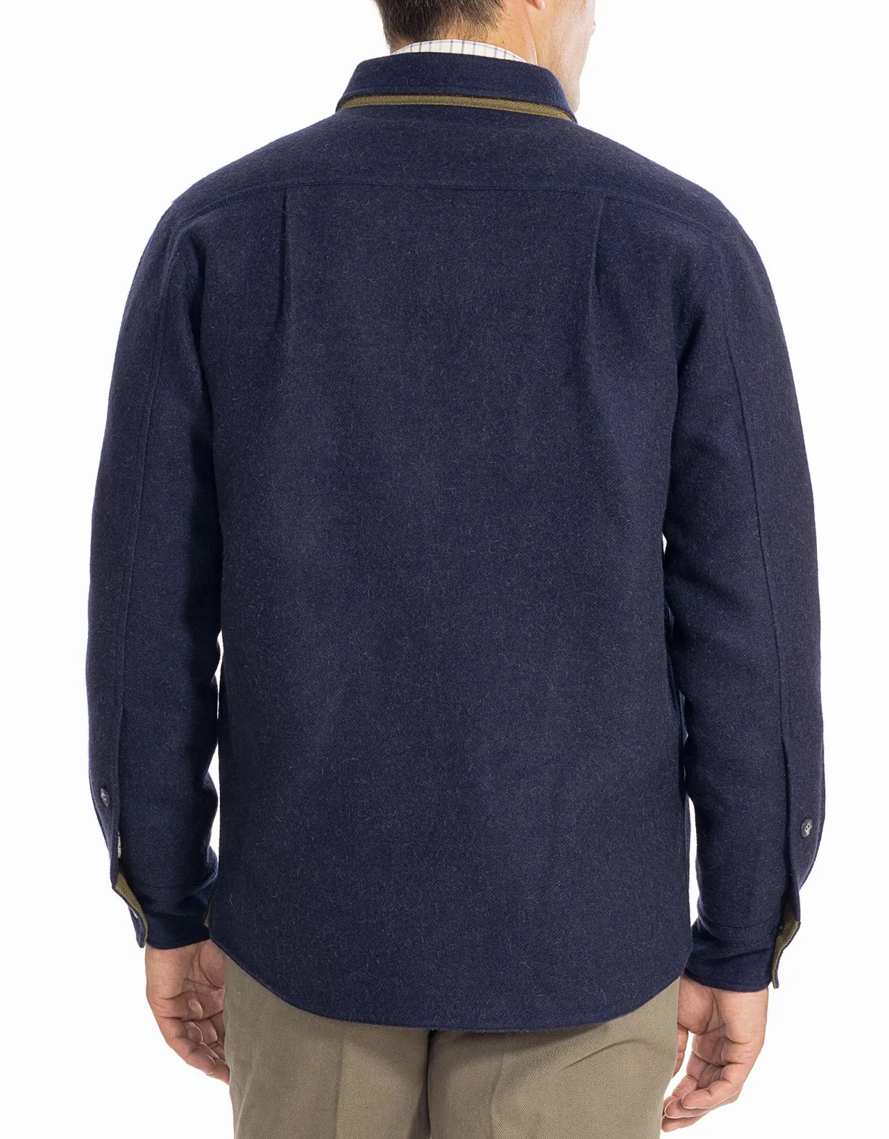 ALPACA WOOL CPO JACKET - NAVY/KHAKI