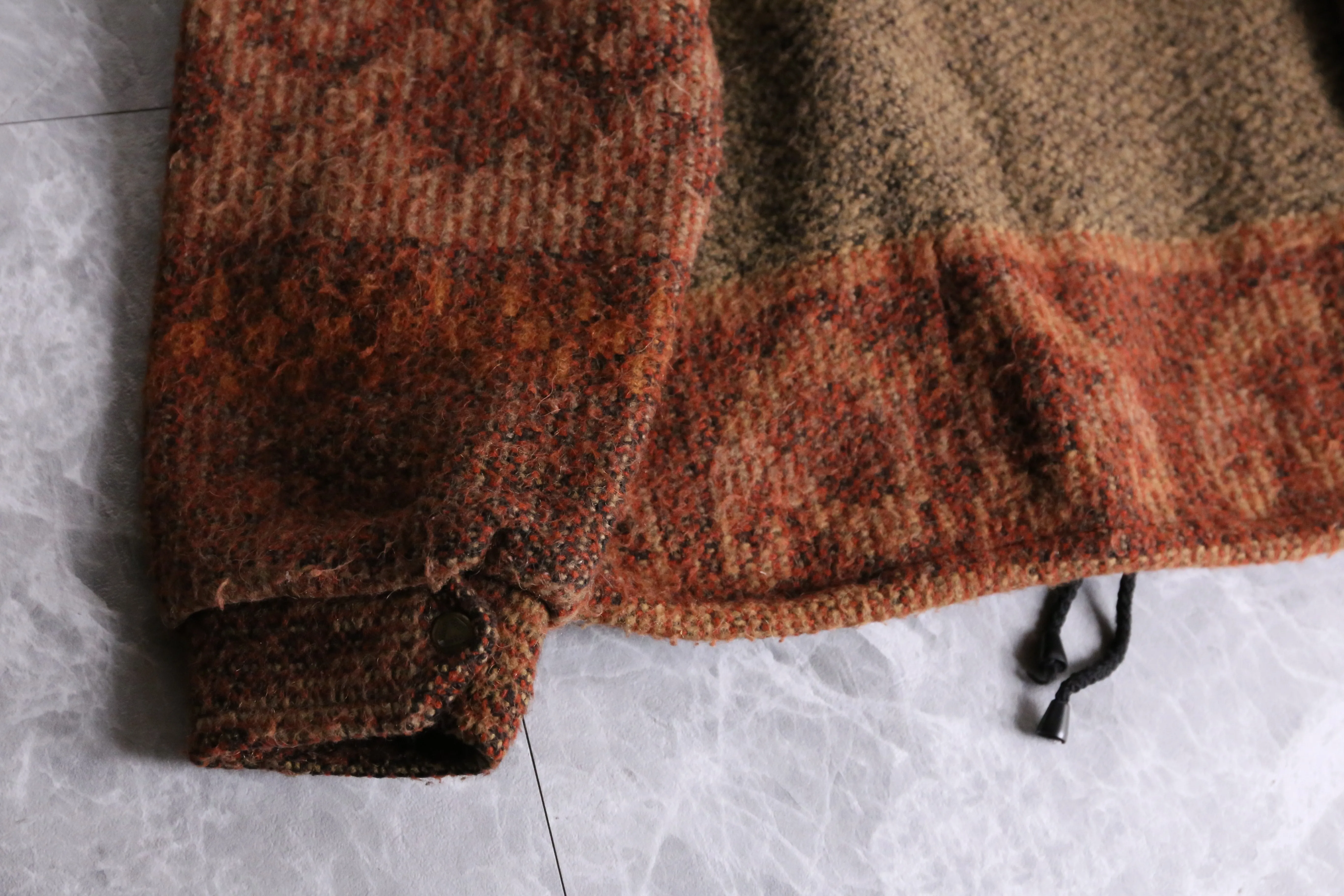 alpaca wool zip-up jacket