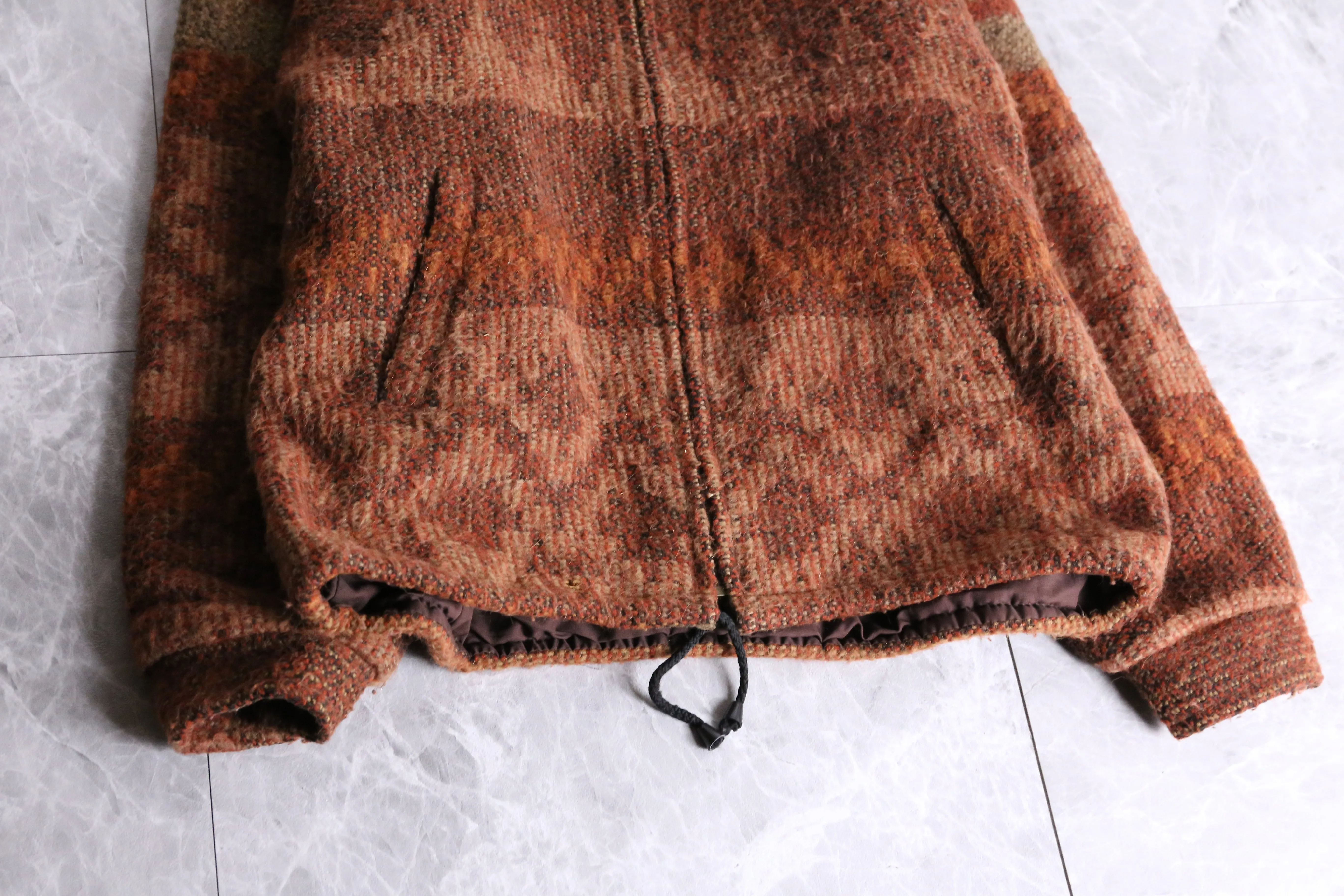 alpaca wool zip-up jacket