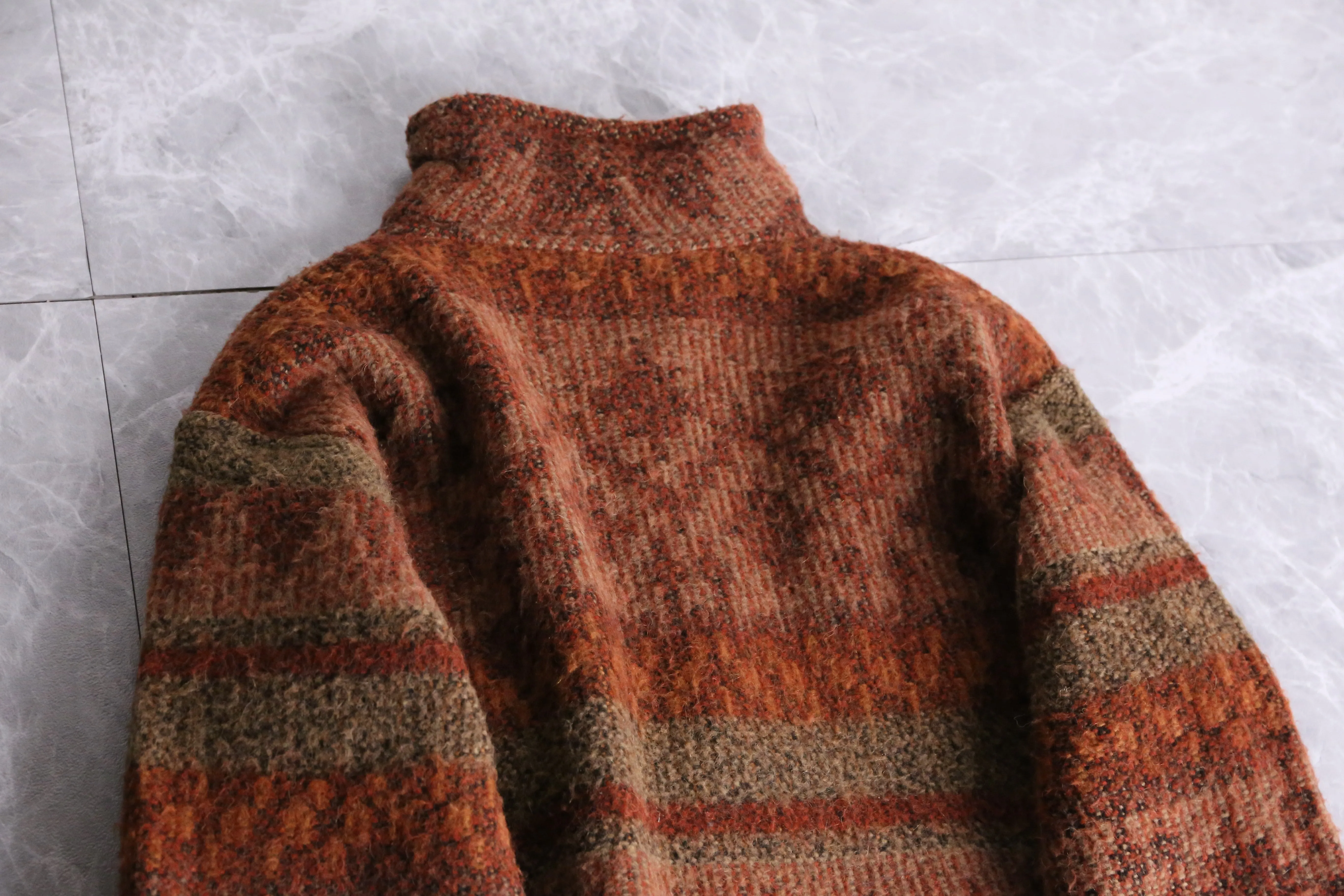 alpaca wool zip-up jacket