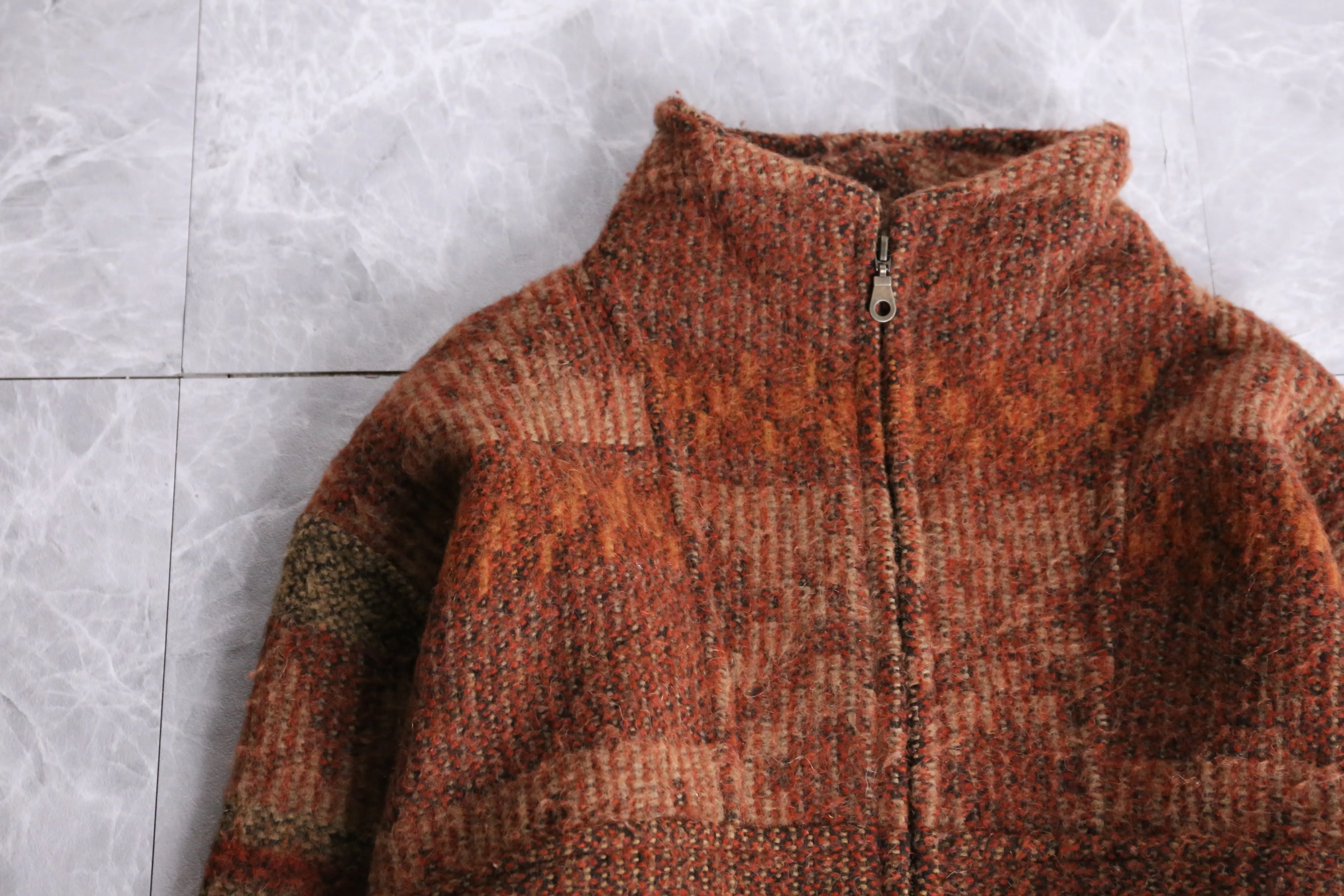 alpaca wool zip-up jacket