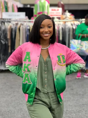 Alpha Kappa Alpha Ombré Bomber Jacket