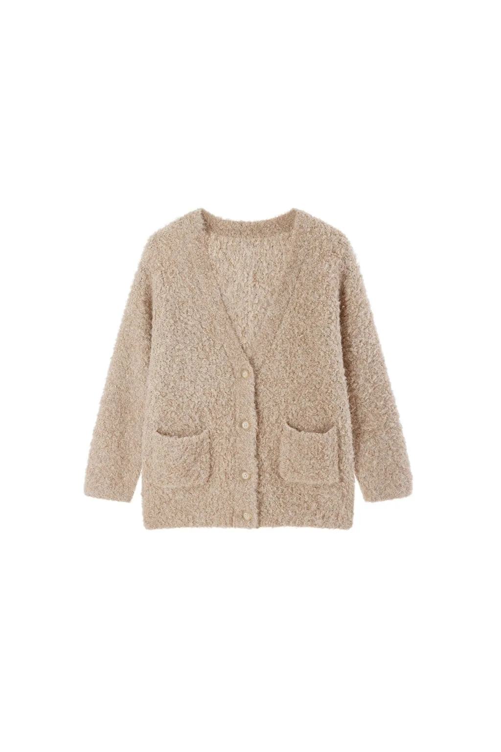 Angel Collection Embroidered V-Neck Woolen Jacket