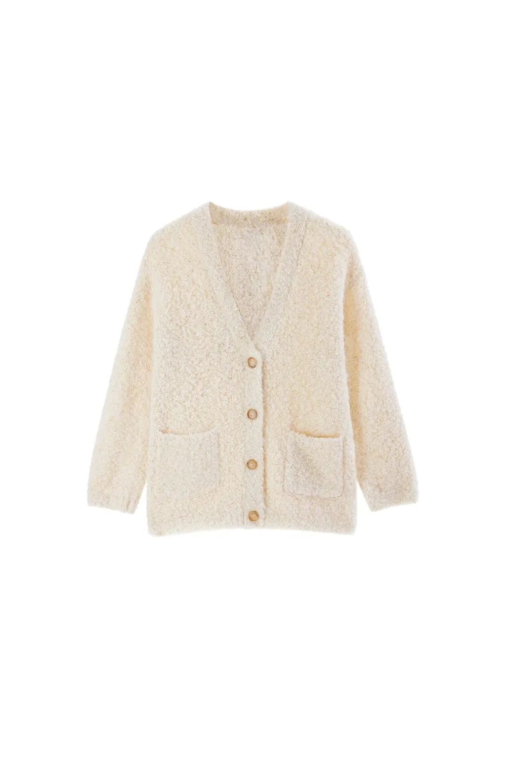 Angel Collection Embroidered V-Neck Woolen Jacket