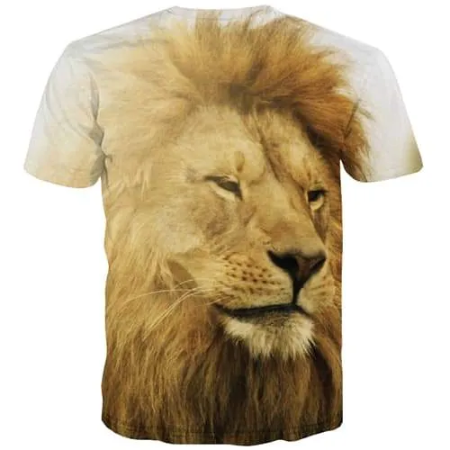Animal T-shirt Men Lion Tshirt Printed Funny Tshirts Cool Street T shirts Funny Harajuku T-shirts 3d Short Sleeve Hip hop Mens