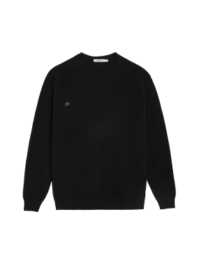 Archive Womens Recycled Cashmere Crewneck Sweatshirt—black
