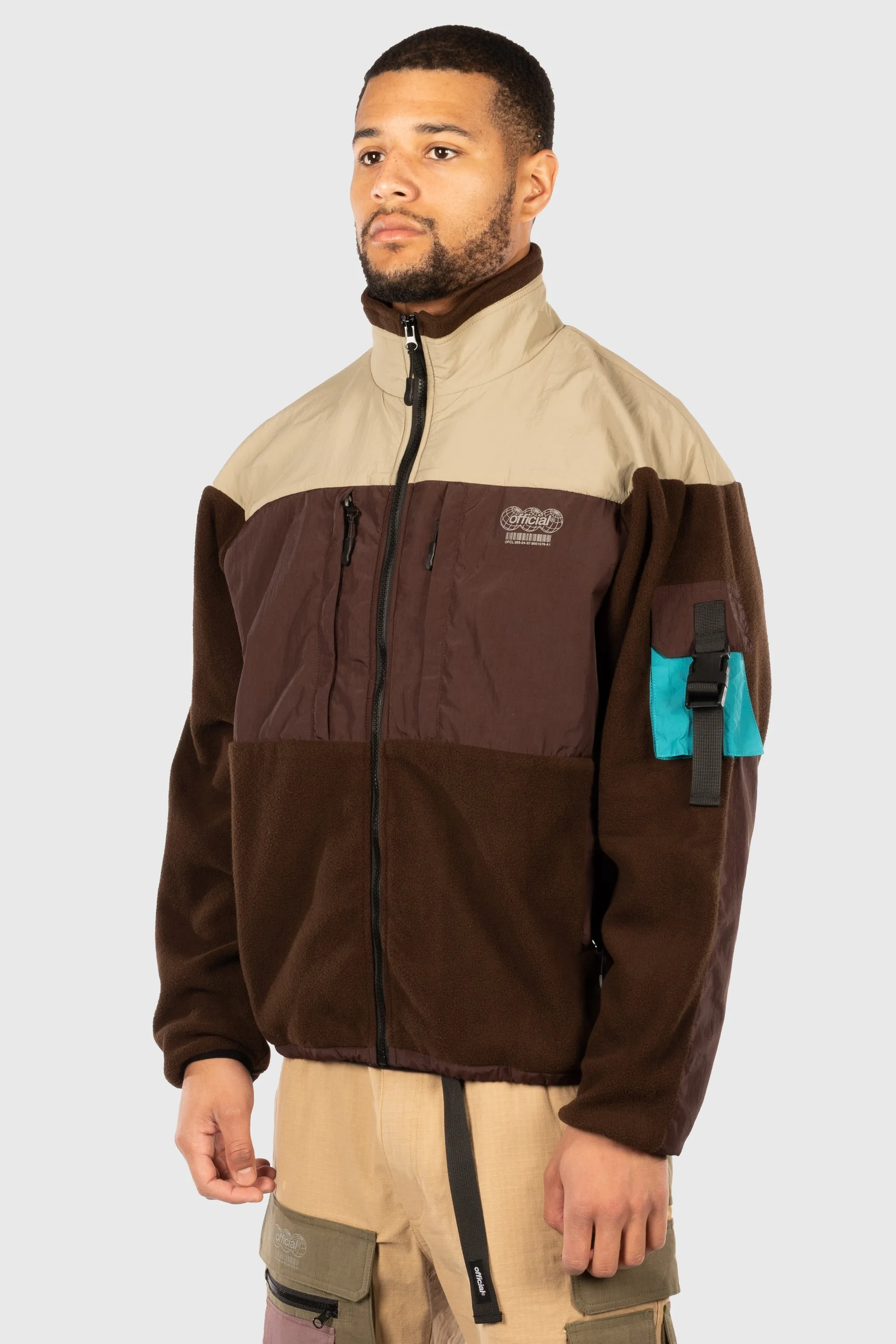 Ascent Tech Fleece Jacket (Brown) by The Official Brand