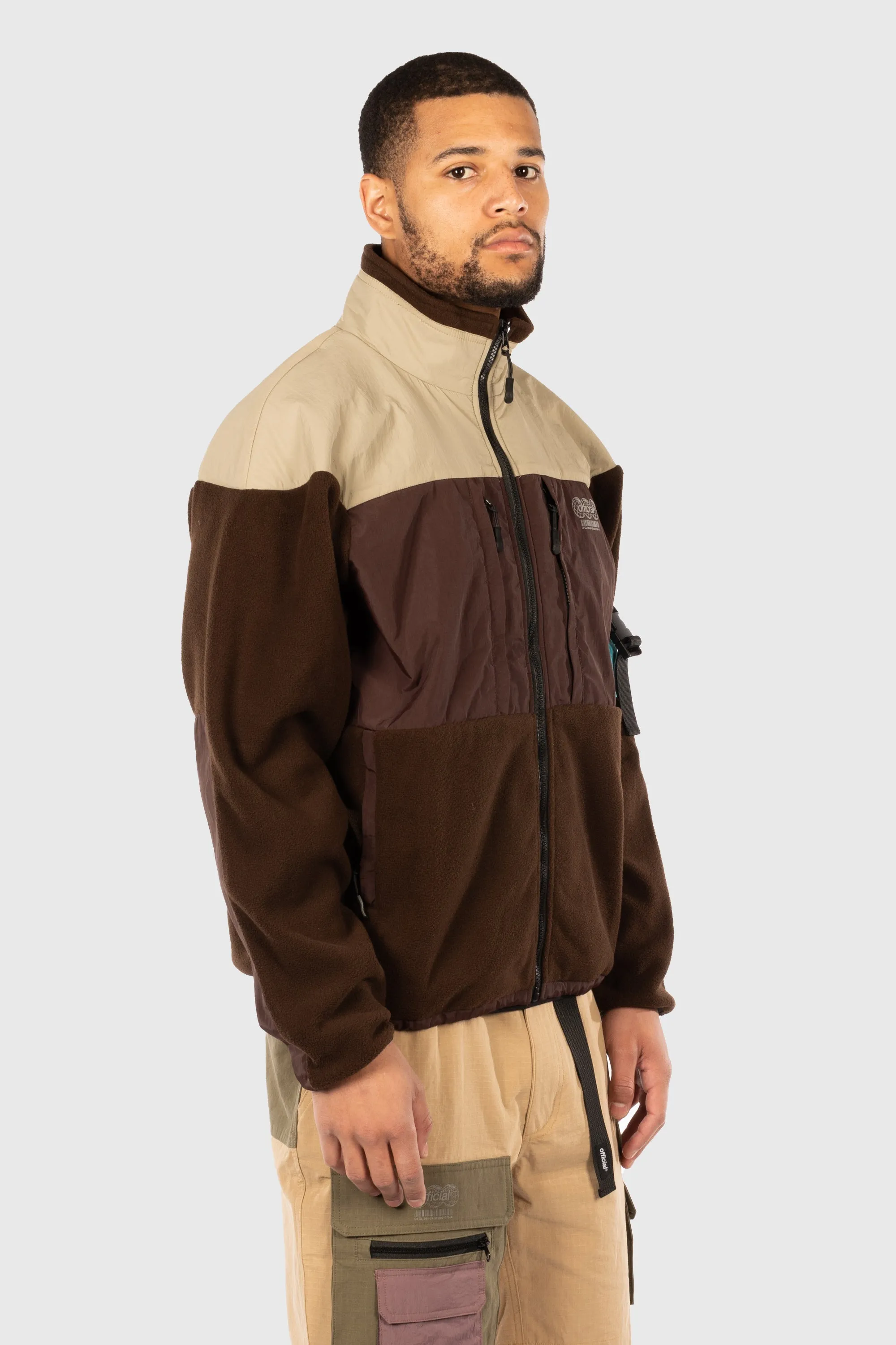 Ascent Tech Fleece Jacket (Brown) by The Official Brand