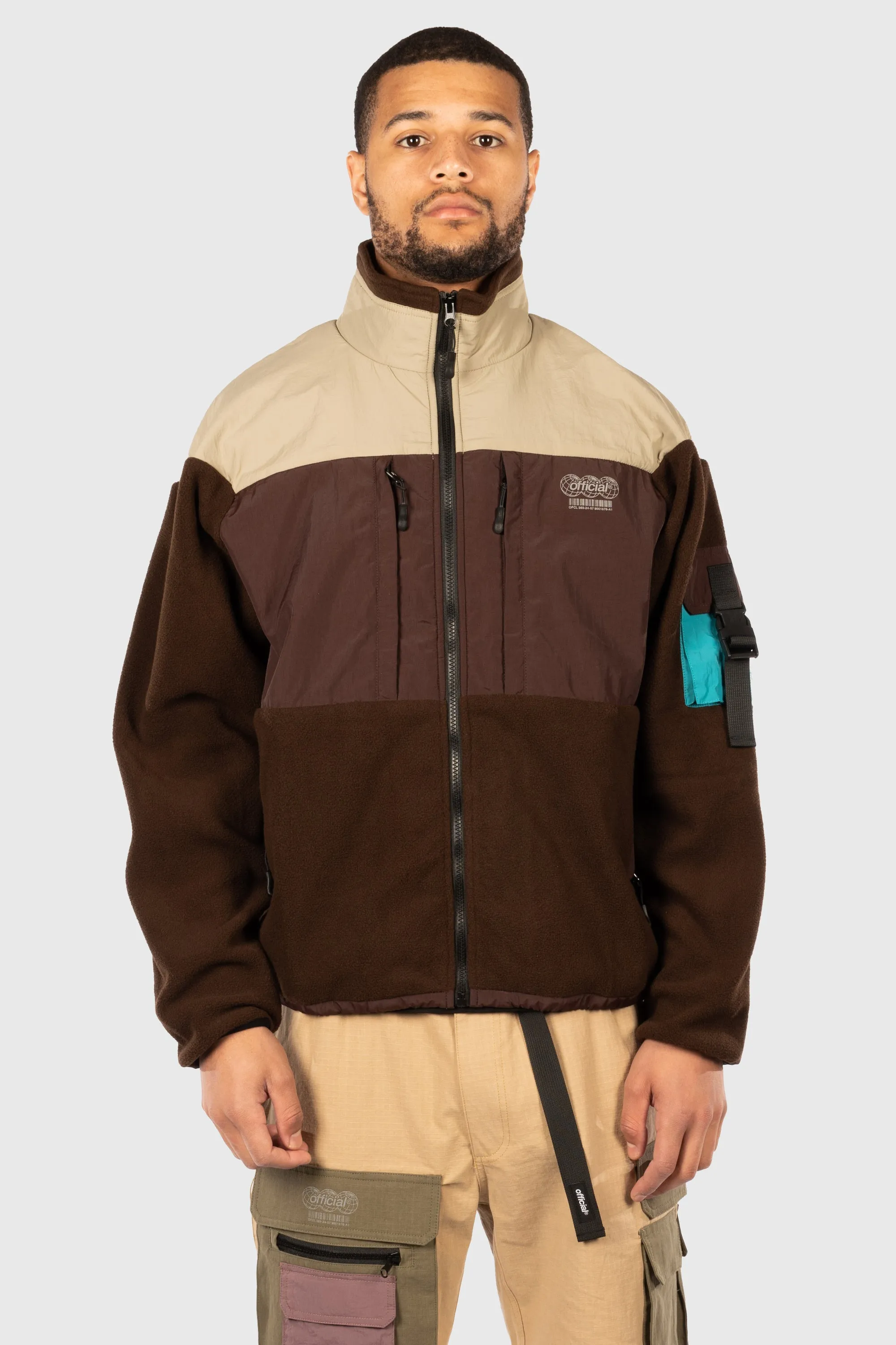 Ascent Tech Fleece Jacket (Brown) by The Official Brand