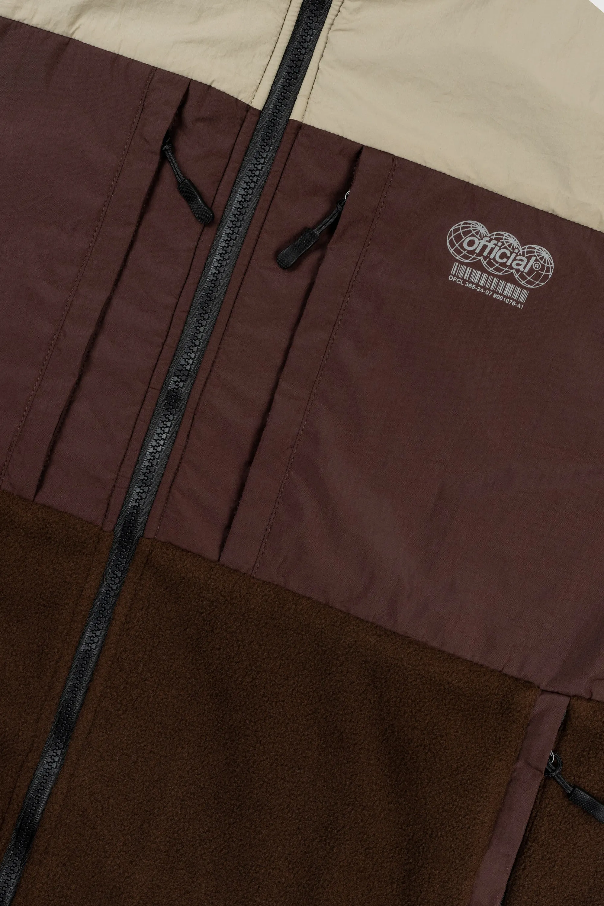 Ascent Tech Fleece Jacket (Brown) by The Official Brand