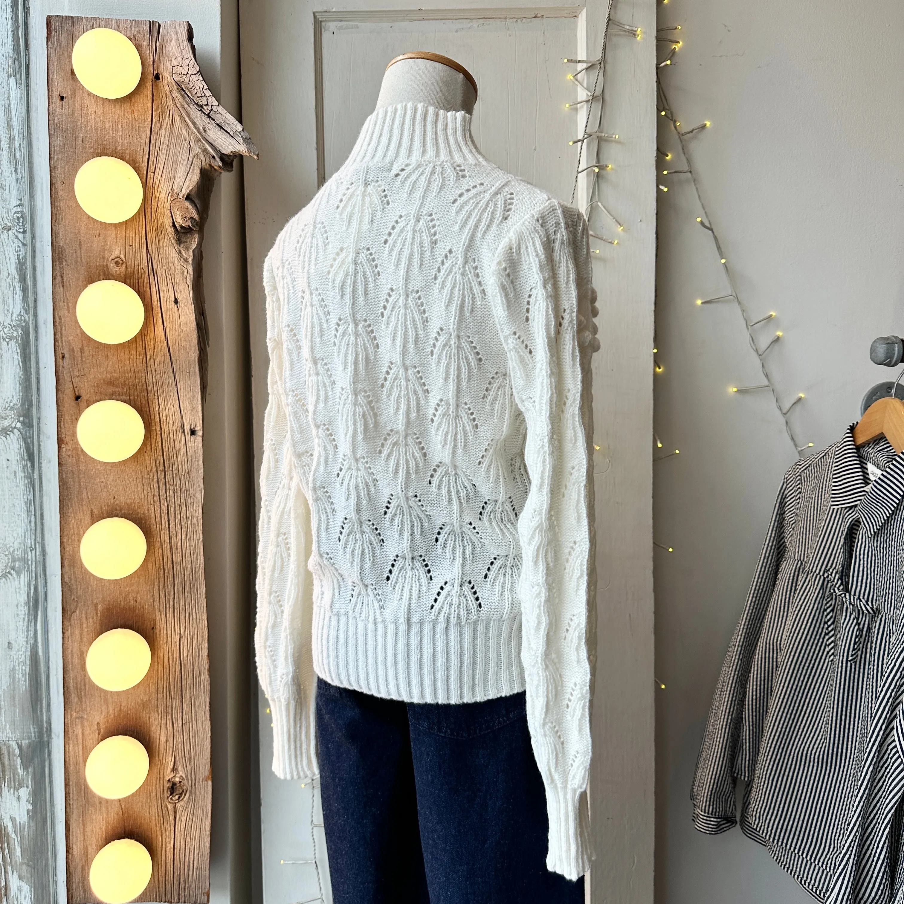 Astrid // Cream Flower Sweater