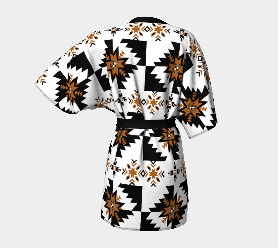 Aztec Golden Tribal Kimono Robe
