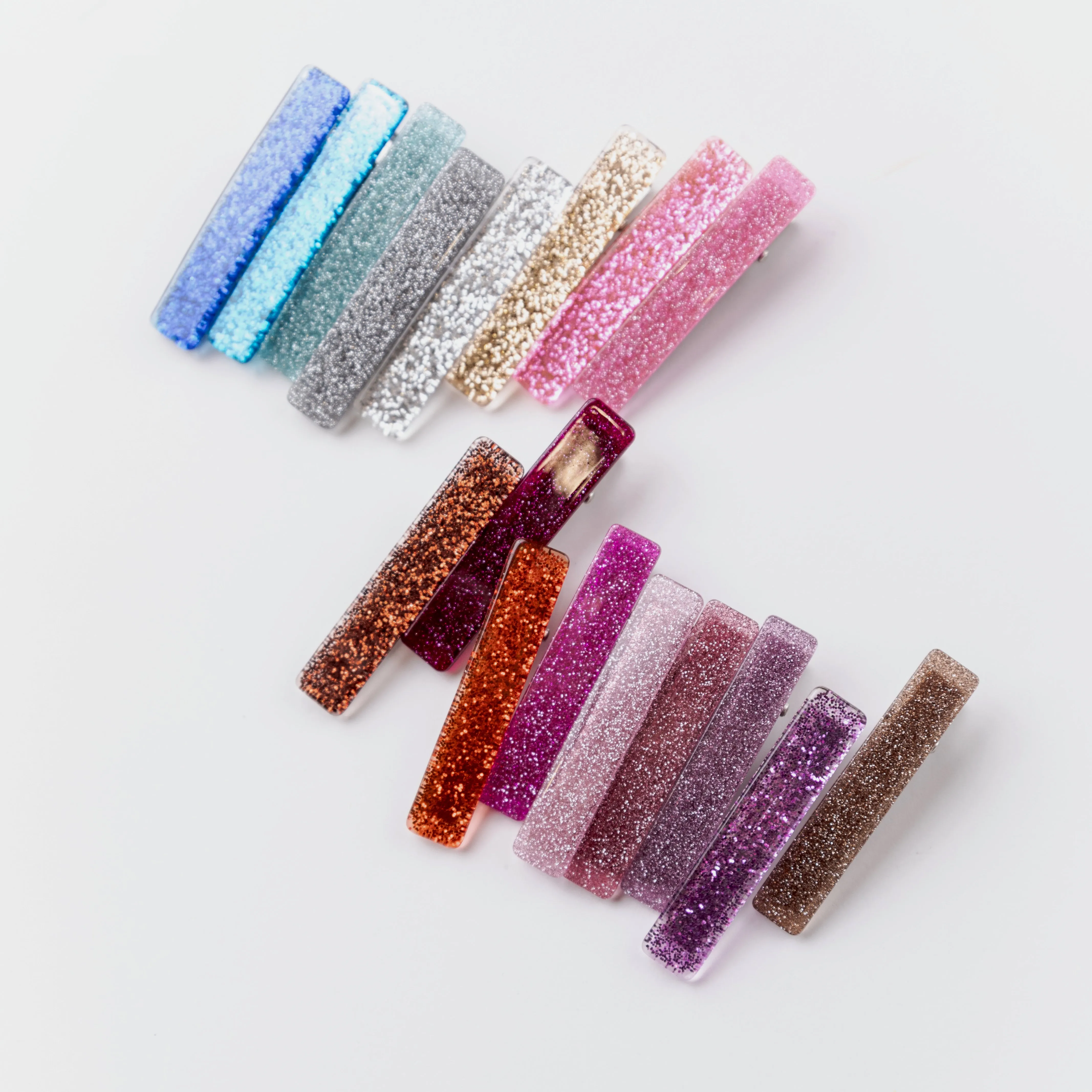 Bar Hair Clip - 14 Glitter - Non Slip Clip