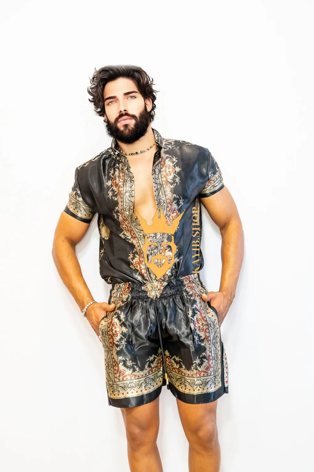 Barocco Men's Luxury Silk Dress Set - Comfort and Durability