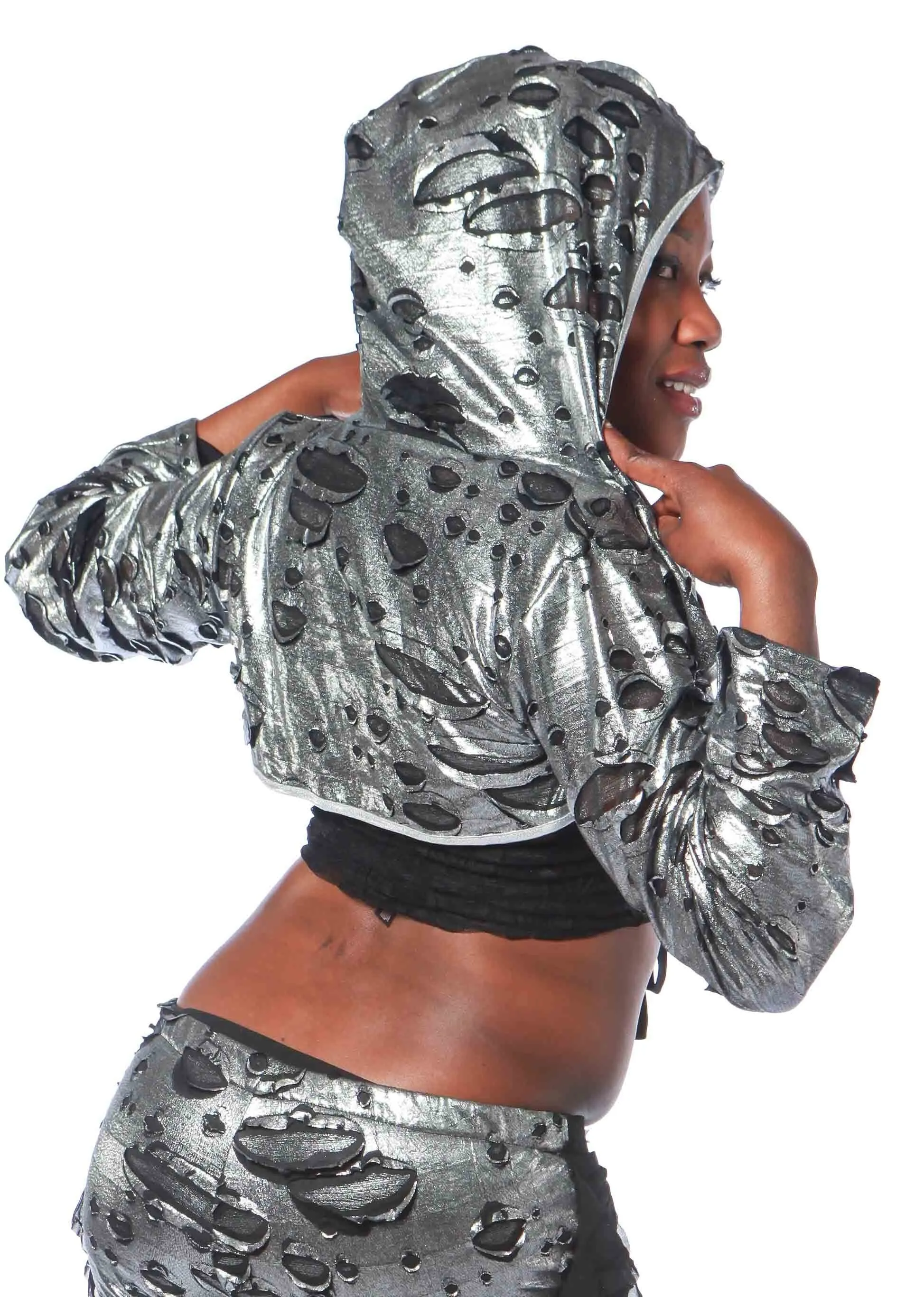 Belly Dance Metalic Hoodie | URBAN SHIMMER HOODIE