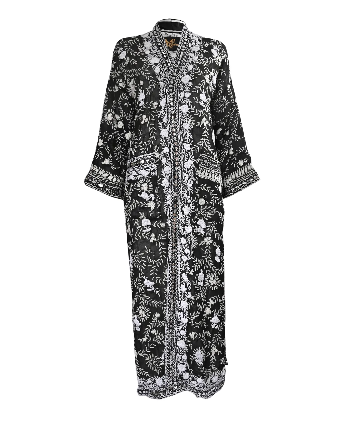 Black & White Amal Kimono Abaya