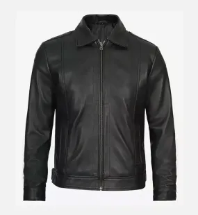 Black Slim Fit jacket for men