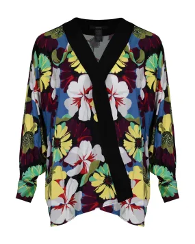 Blocked Kimono Blouse