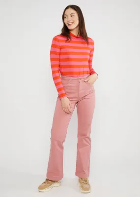 Blutsgeschwister Bold Pinkish Stripe Lonely Lips Turtle Top