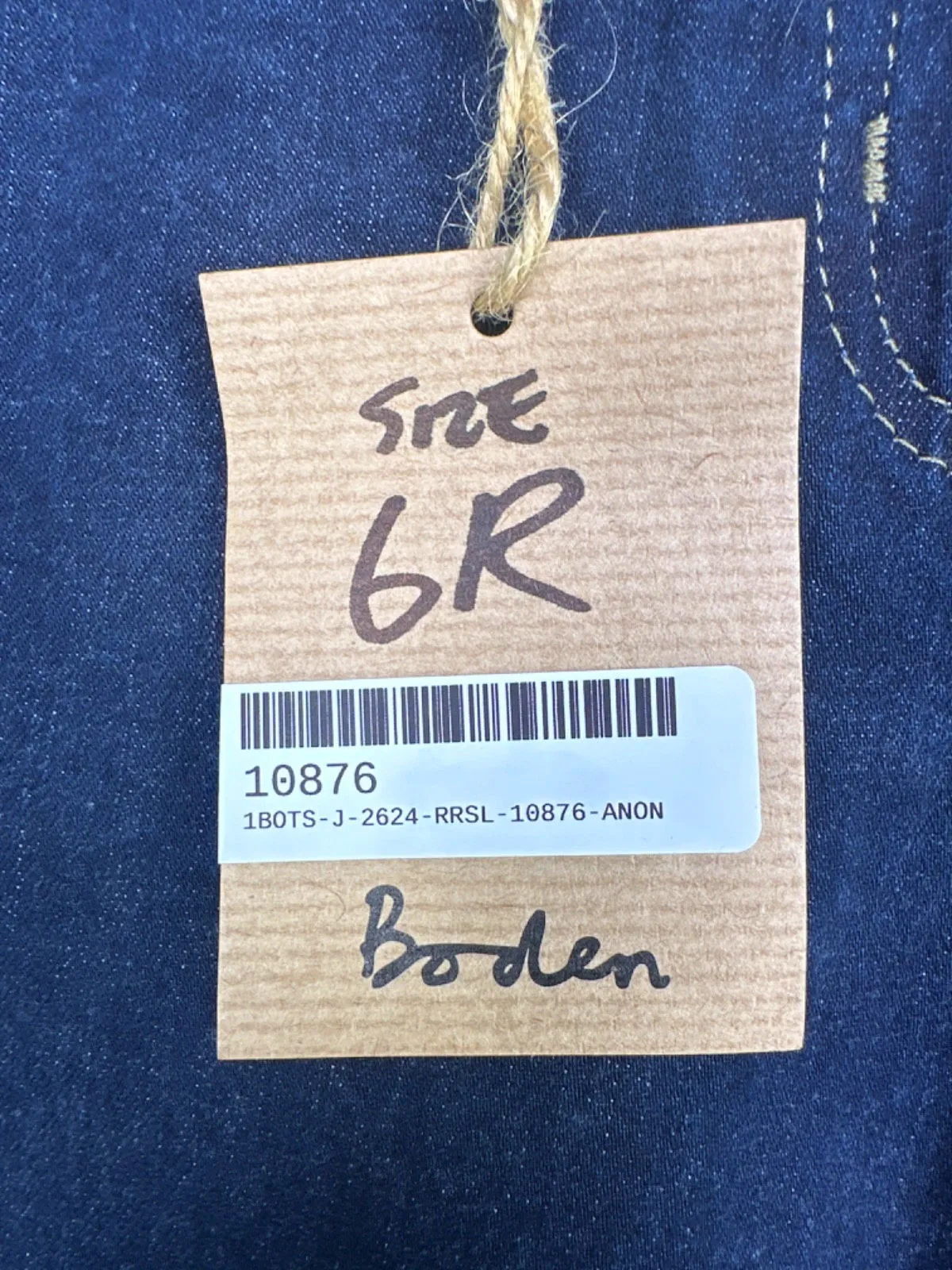 Boden Dark Blue Regular Fit Jeans Size 6R