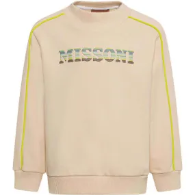 Boys Beige Logo Sweatshirt