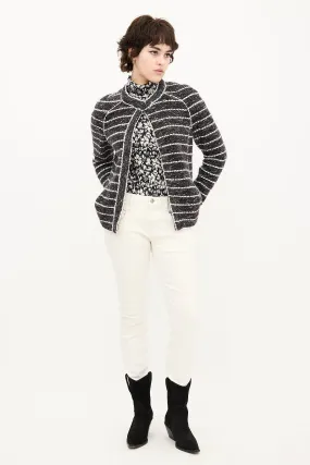 Brown & Navy Wool Tweed Jacket