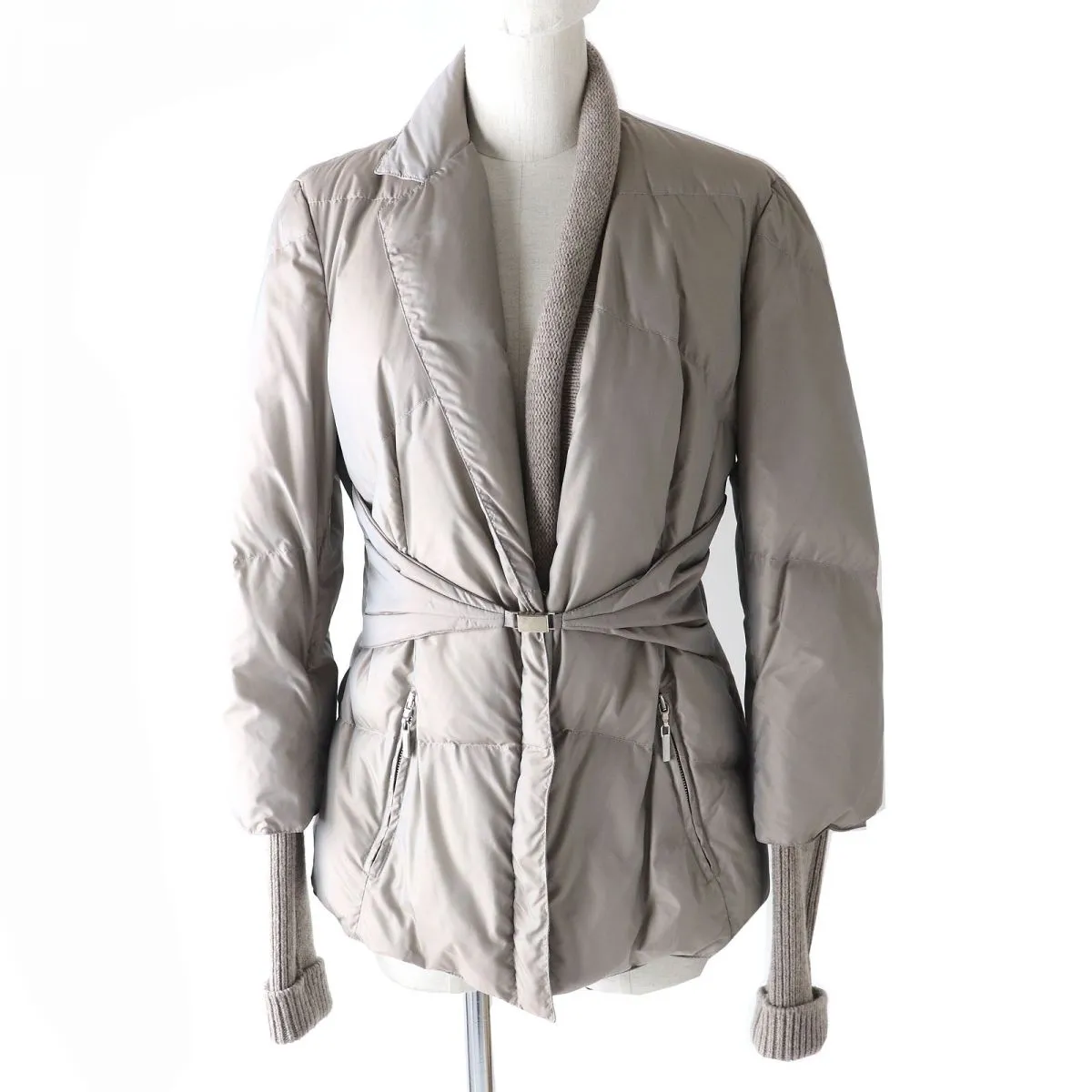 Brunello Cucinelli Alpaca Blend Knit Down Jacket M