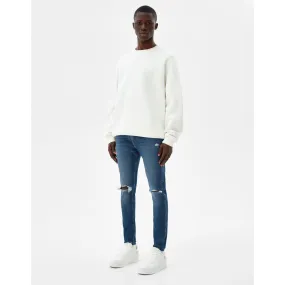 BSK Super Skinny Blue Ripped Jeans