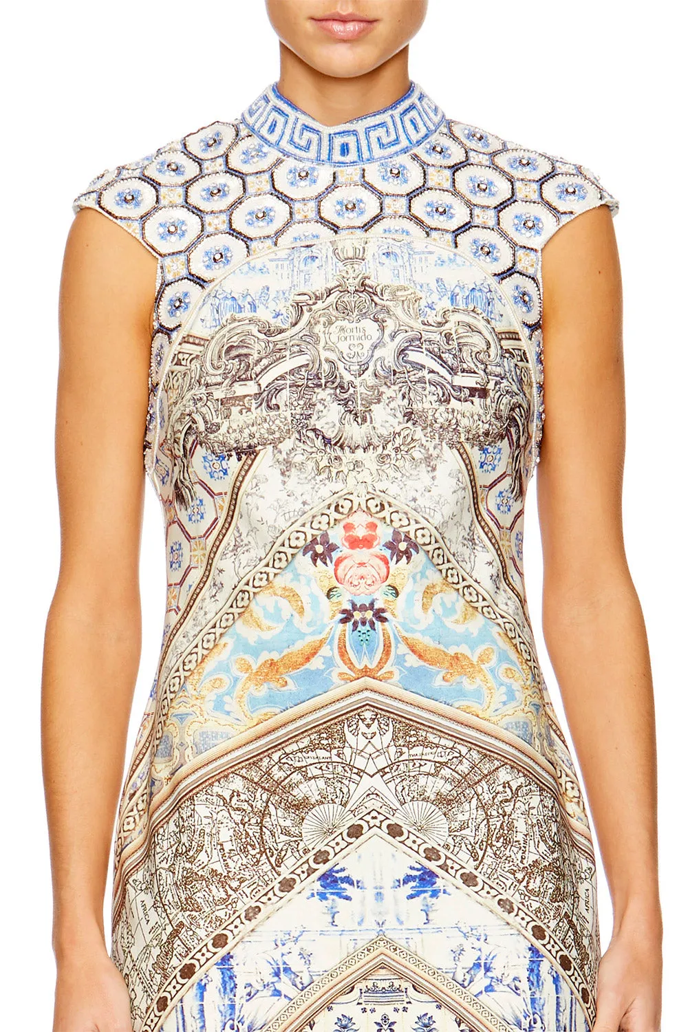 CAP SLEEVE COLLAR DRESS LOST IN A DREAM