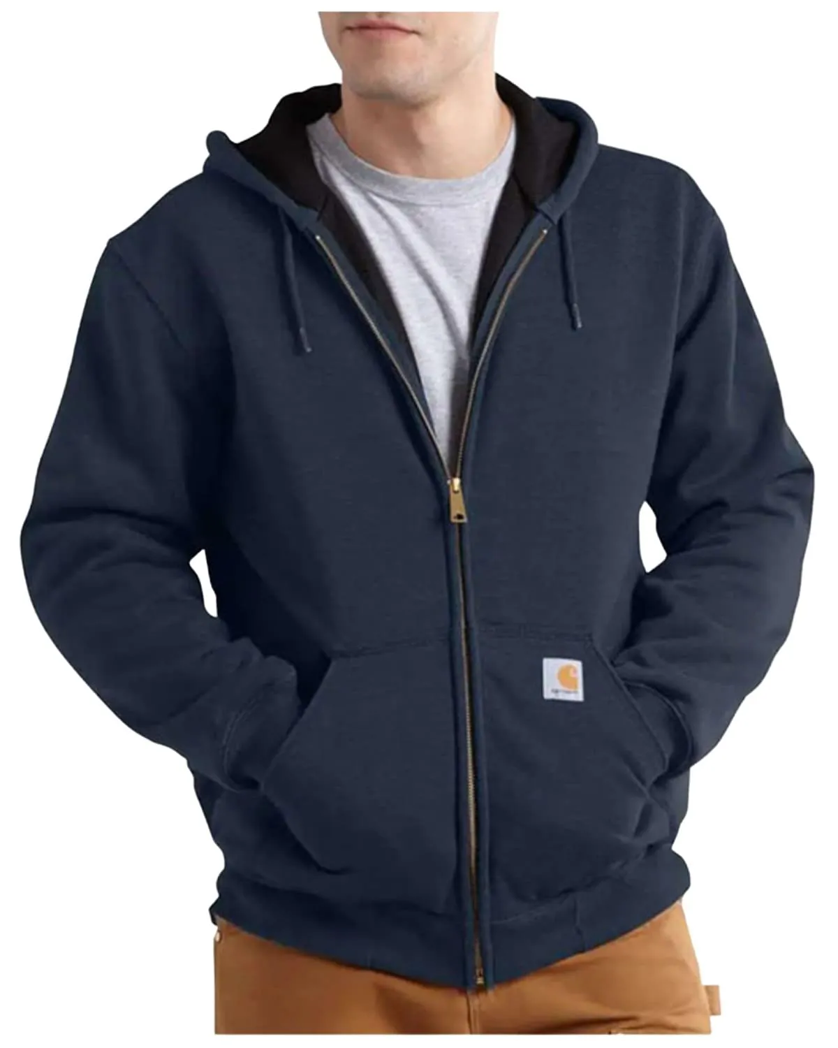 Carhartt 104078 Men's Rain Defender Loose Fit Midweight ThermalLined Full-Zip Sweatshirt