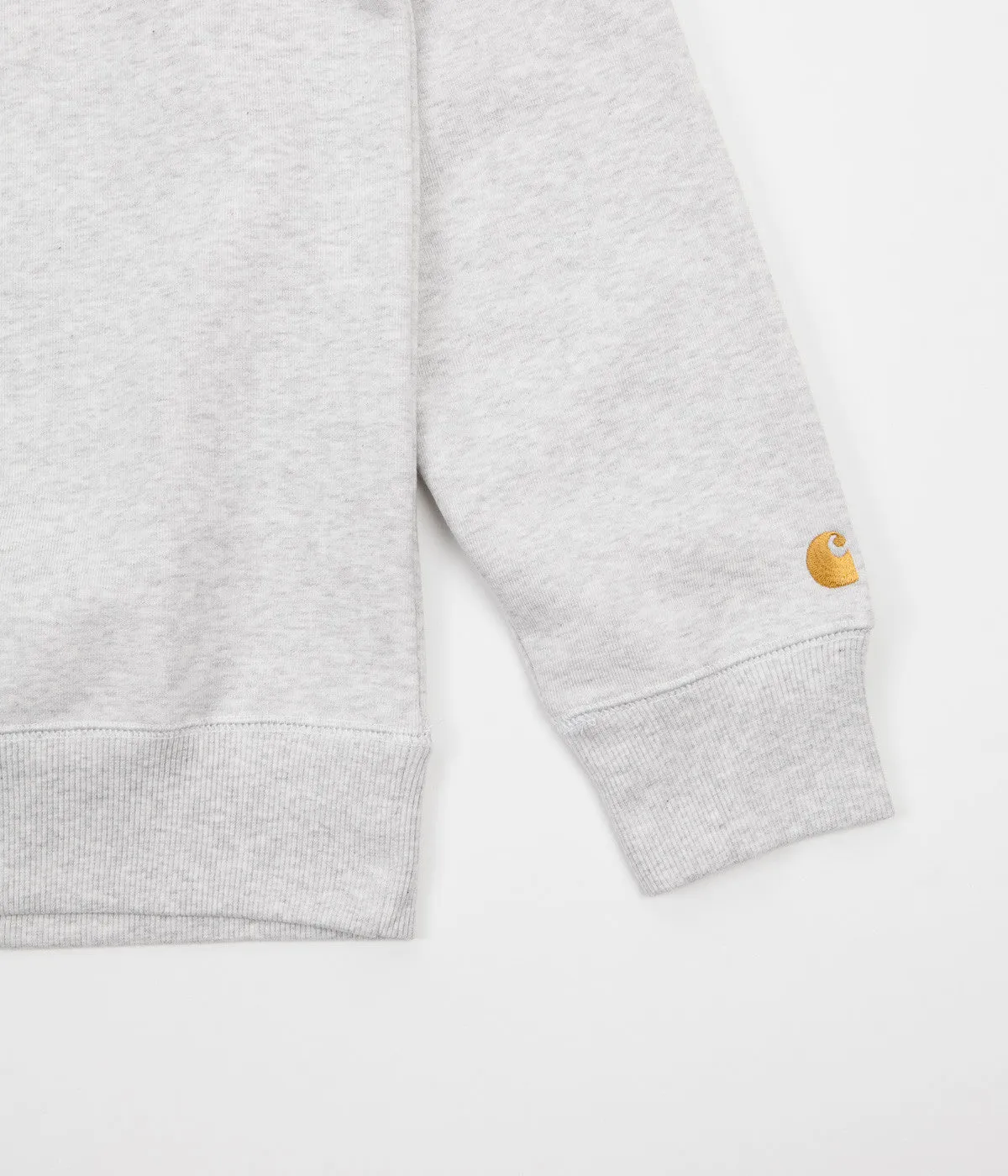 Carhartt Chase Crewneck Sweatshirt - Ash Heather / Gold