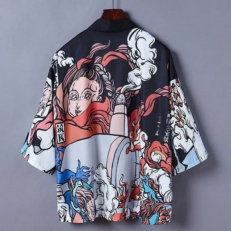 Cartoon Nature Breath Wind Kimono