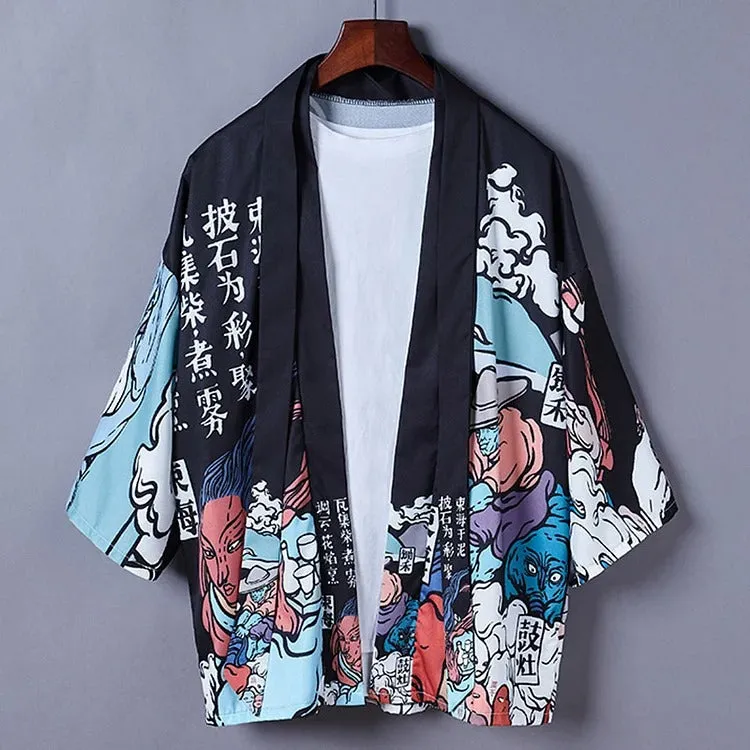 Cartoon Nature Breath Wind Kimono