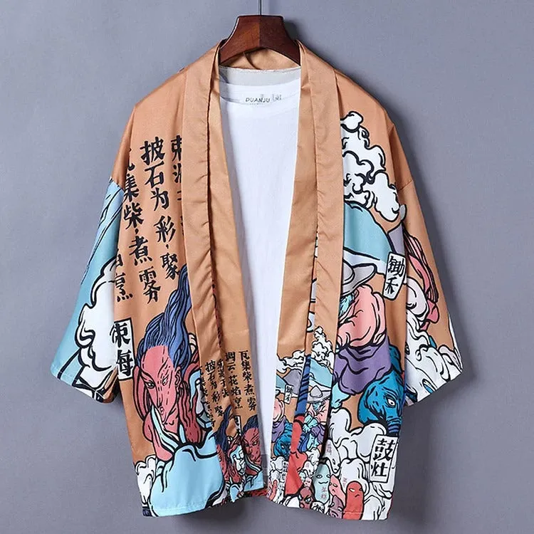 Cartoon Nature Breath Wind Kimono