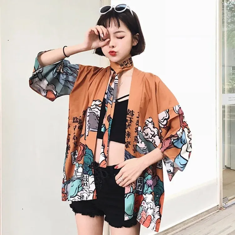 Cartoon Nature Breath Wind Kimono